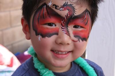 red dragon face paint